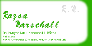 rozsa marschall business card